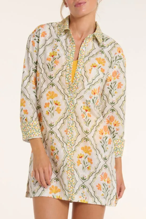 Marie Button Front Collared Shirt Dress sold by Hermoza product image thumbnail 2