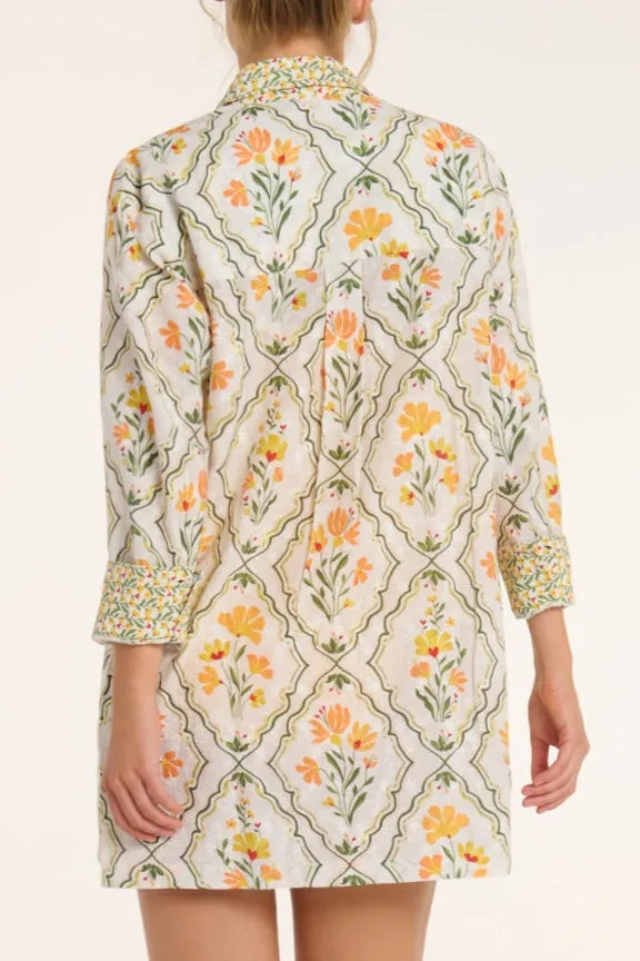 Marie Button Front Collared Shirt Dress sold by Hermoza product image thumbnail 3