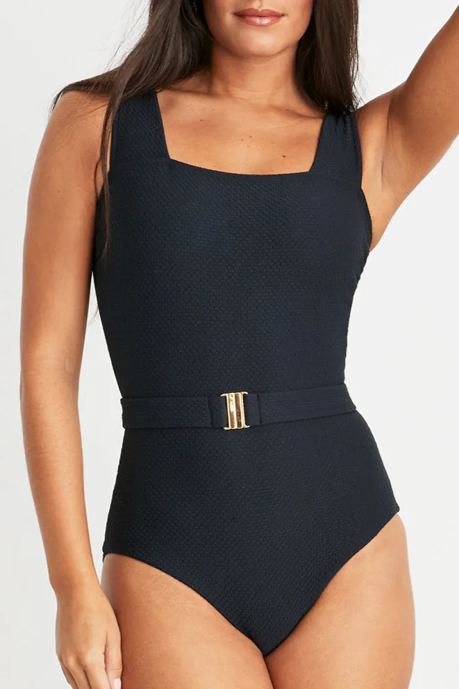Belted Marisa Square Neckline One-Piece Swimsuit sold by Hermoza product image thumbnail 2