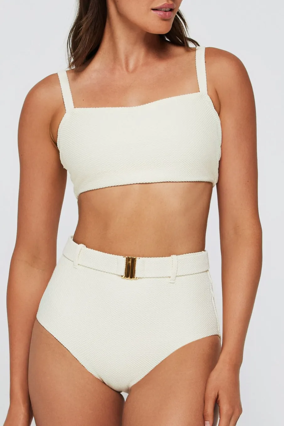 Lucia Square Neck Two-Piece Bikini Top in Ivory sold by Hermoza product image thumbnail 2