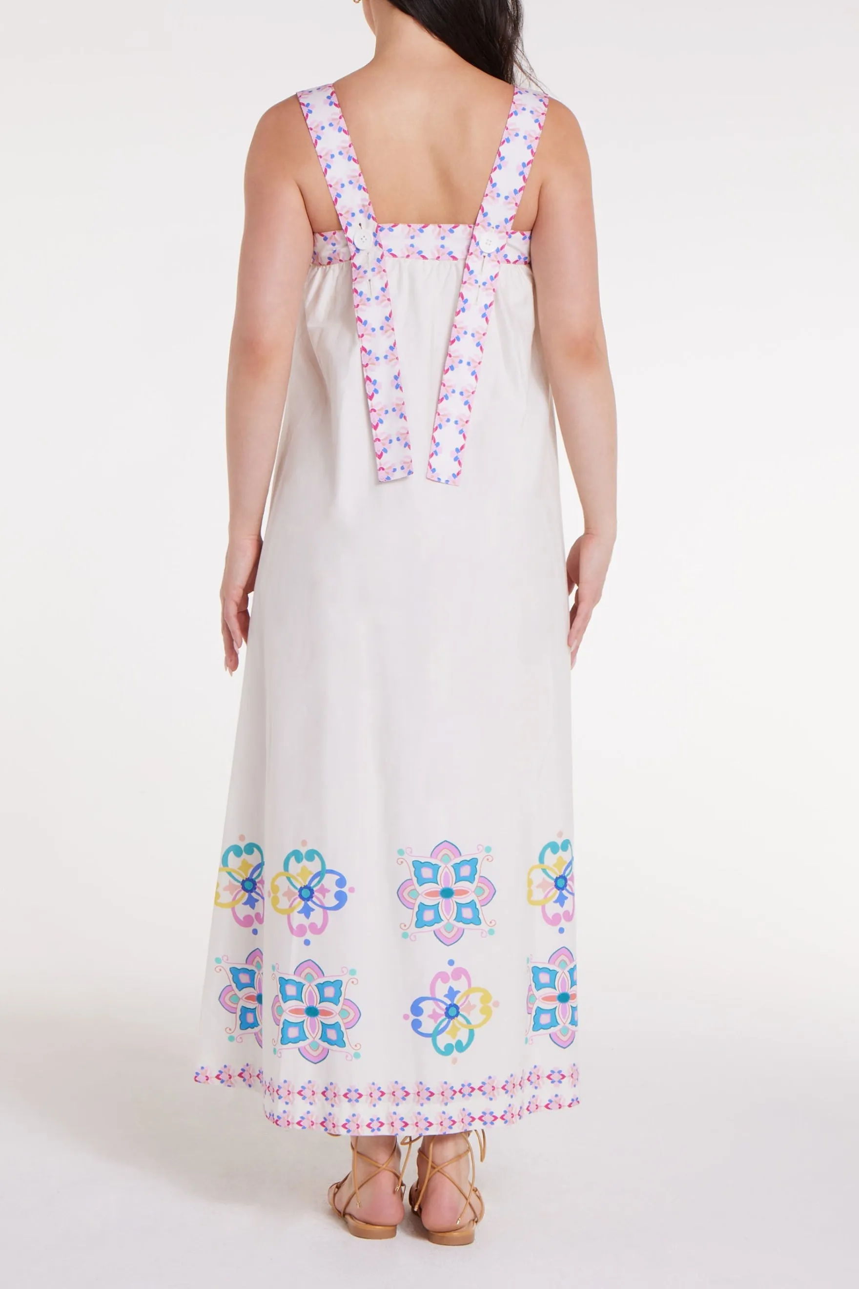 Ava Maxi Dress in Graceful Garlands sold by Hermoza product image thumbnail 3