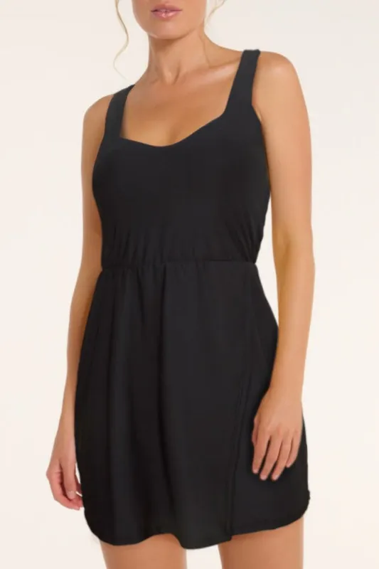 Gabriela Swim Dress in Black sold by Hermoza