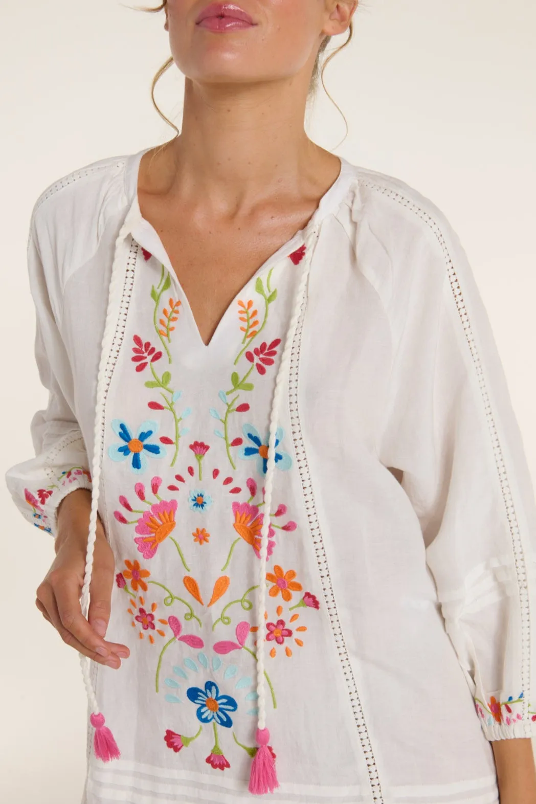 Phoebe Dress in Colorful Embroidery sold by Hermoza product image thumbnail 4