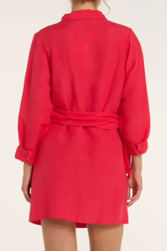 Isla Wrap Dress in Teaberry sold by Hermoza product image thumbnail 2