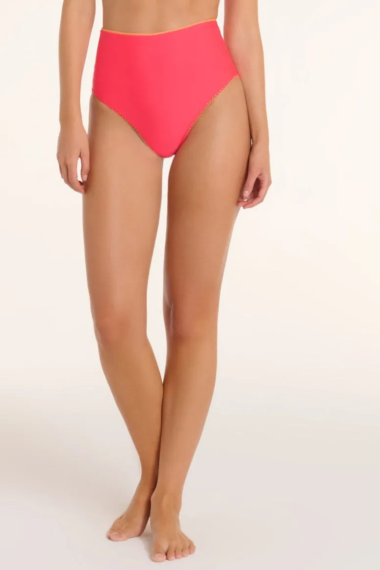 Vanessa Two-Piece High Waisted Reversible Swimsuit Bottom in Papaya - FINAL SALE sold by Hermoza product image thumbnail 2