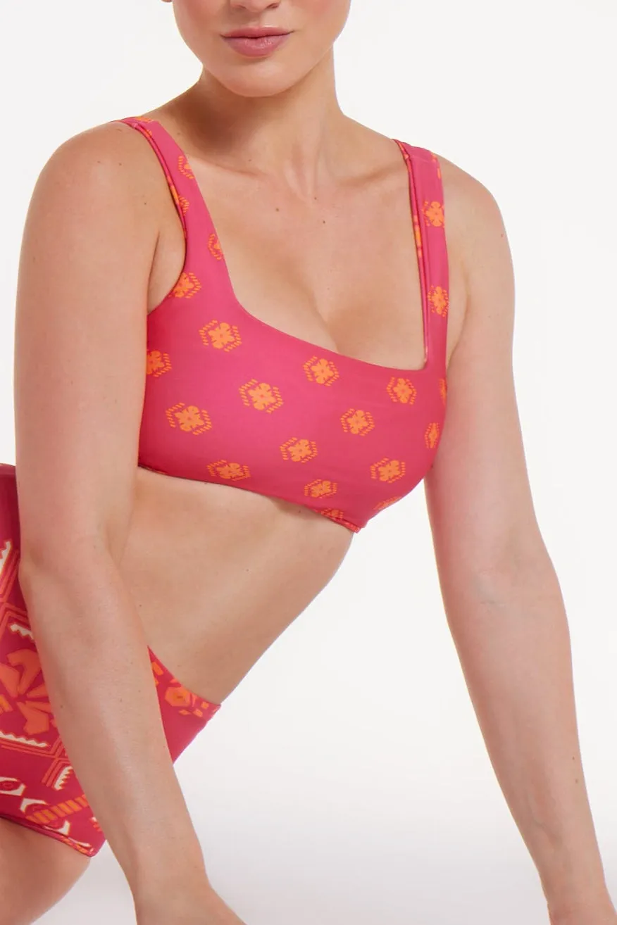Maggie Square Neck Reversible Bikini Top in Tribal - FINAL SALE sold by Hermoza product image thumbnail 4