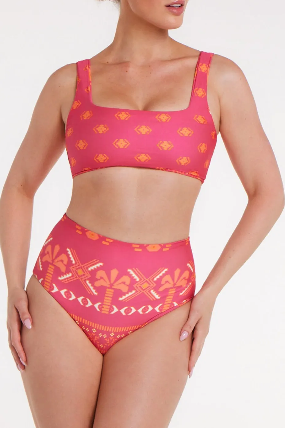 Maggie Square Neck Reversible Bikini Top in Tribal - FINAL SALE sold by Hermoza product image thumbnail 2