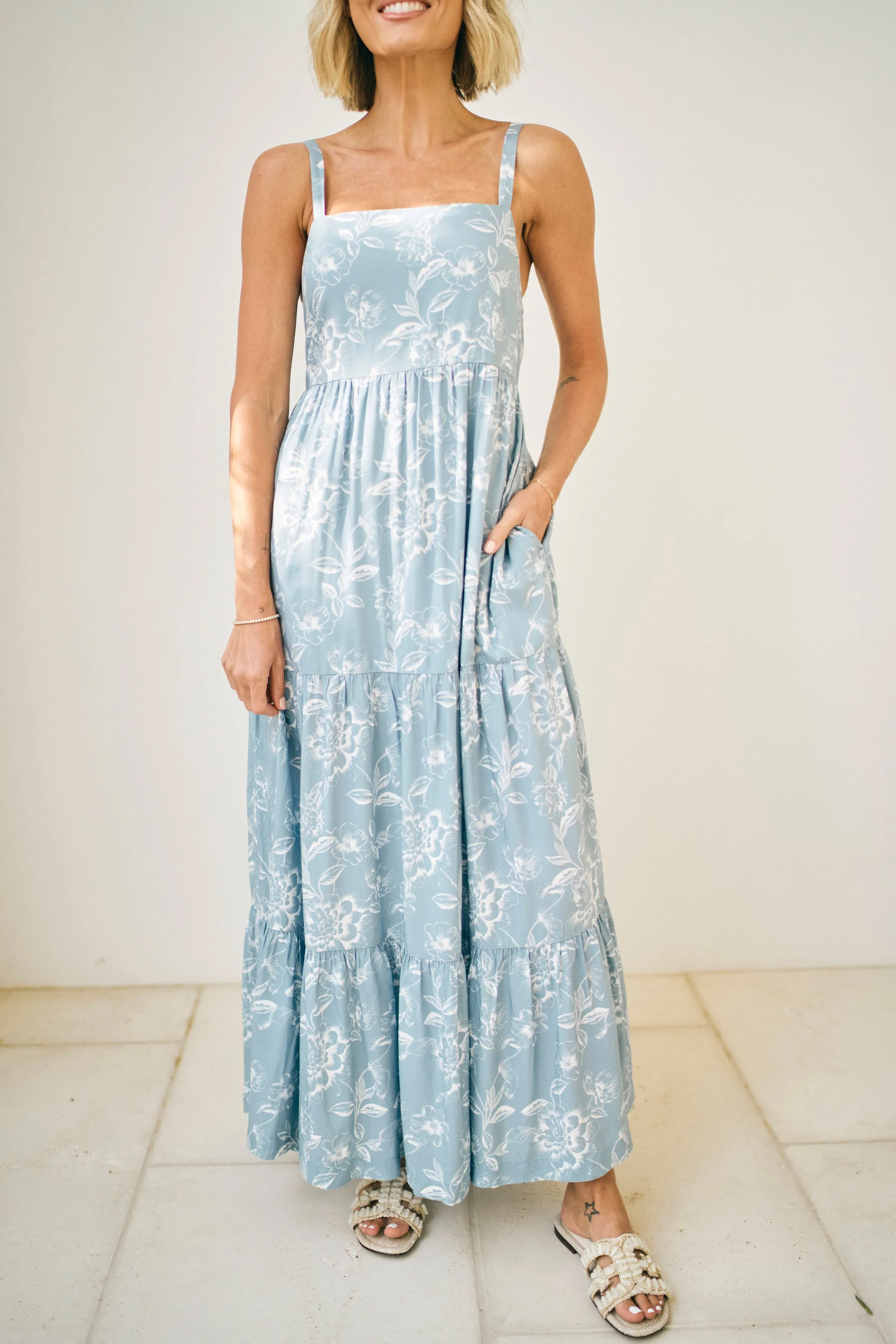 Shea Long Dress in Meadow Whisper - FINAL SALE sold by Hermoza product image thumbnail 5