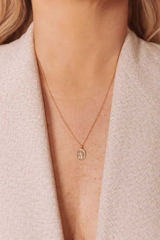 St. Christopher Charm Necklace by Set & Stones sold by Hermoza