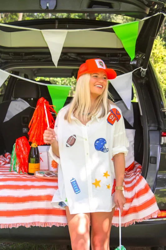 Gameday Oxford in Orange by TELA Mercantile sold by Hermoza