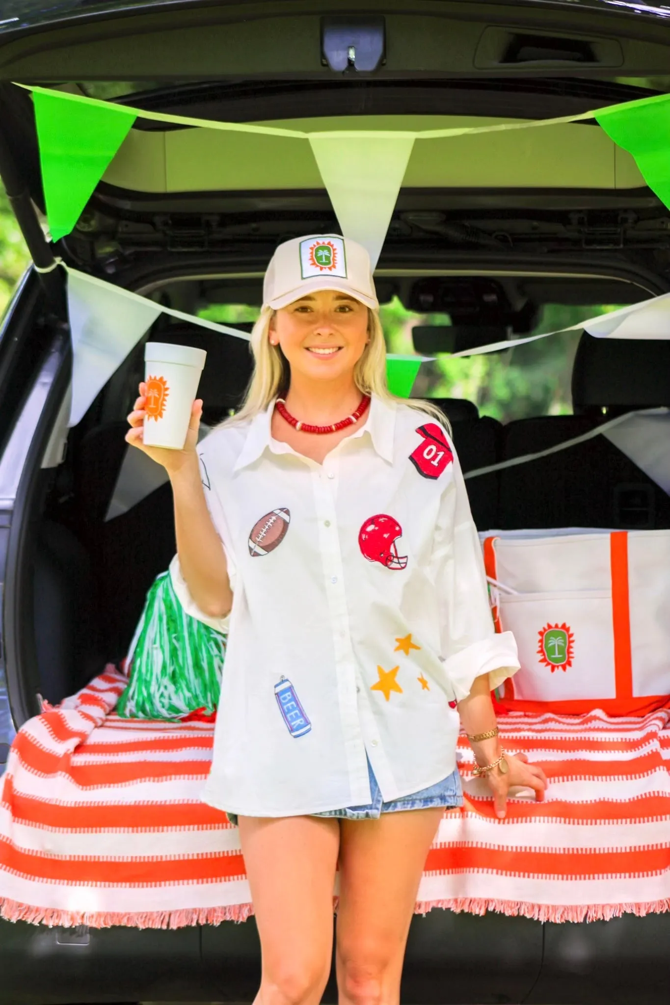 Gameday Oxford in Red by TELA Mercantile sold by Hermoza