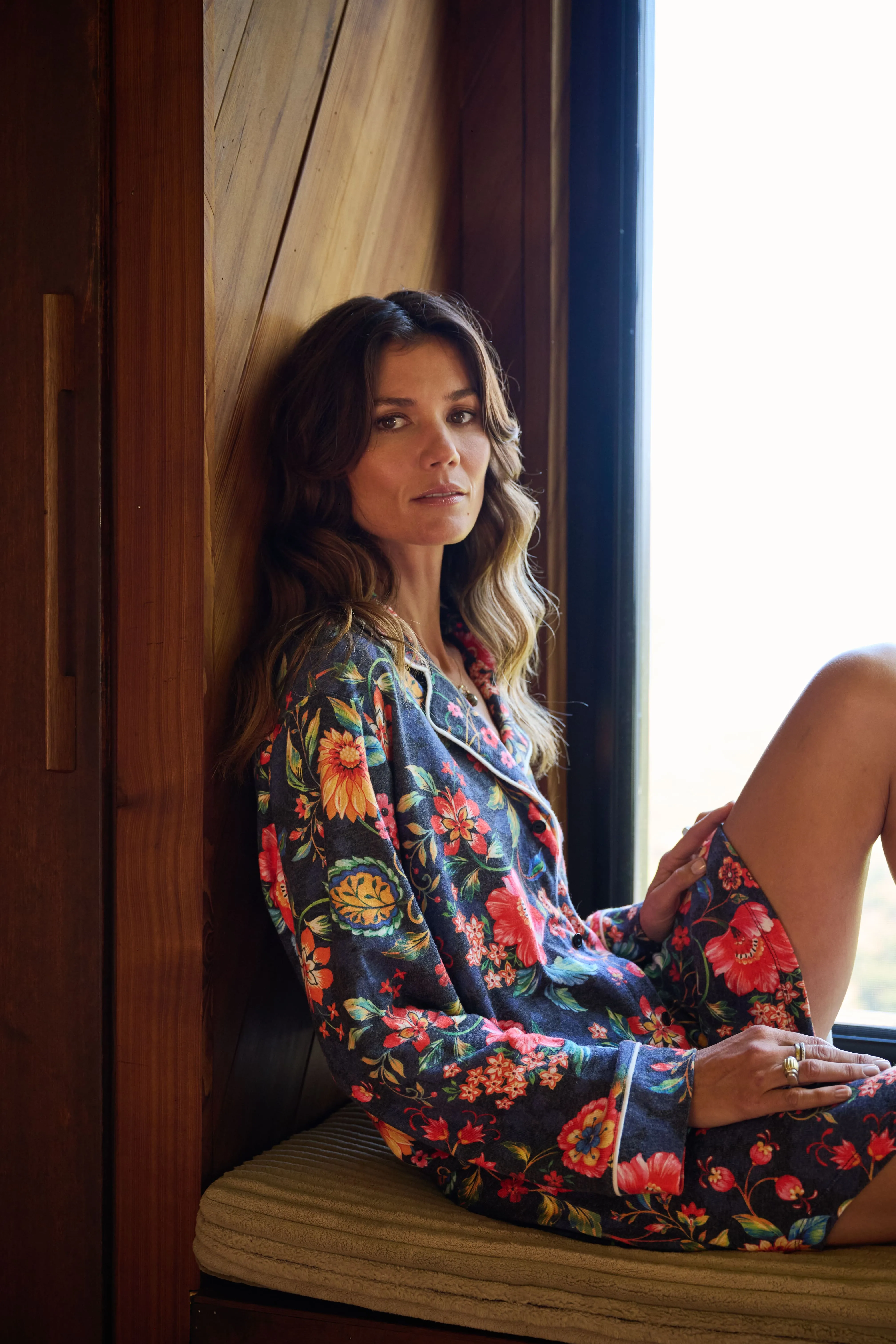 Cecilia Pajama Magnetic Dress in Blue Floral - FINAL SALE sold by Hermoza product image thumbnail 2