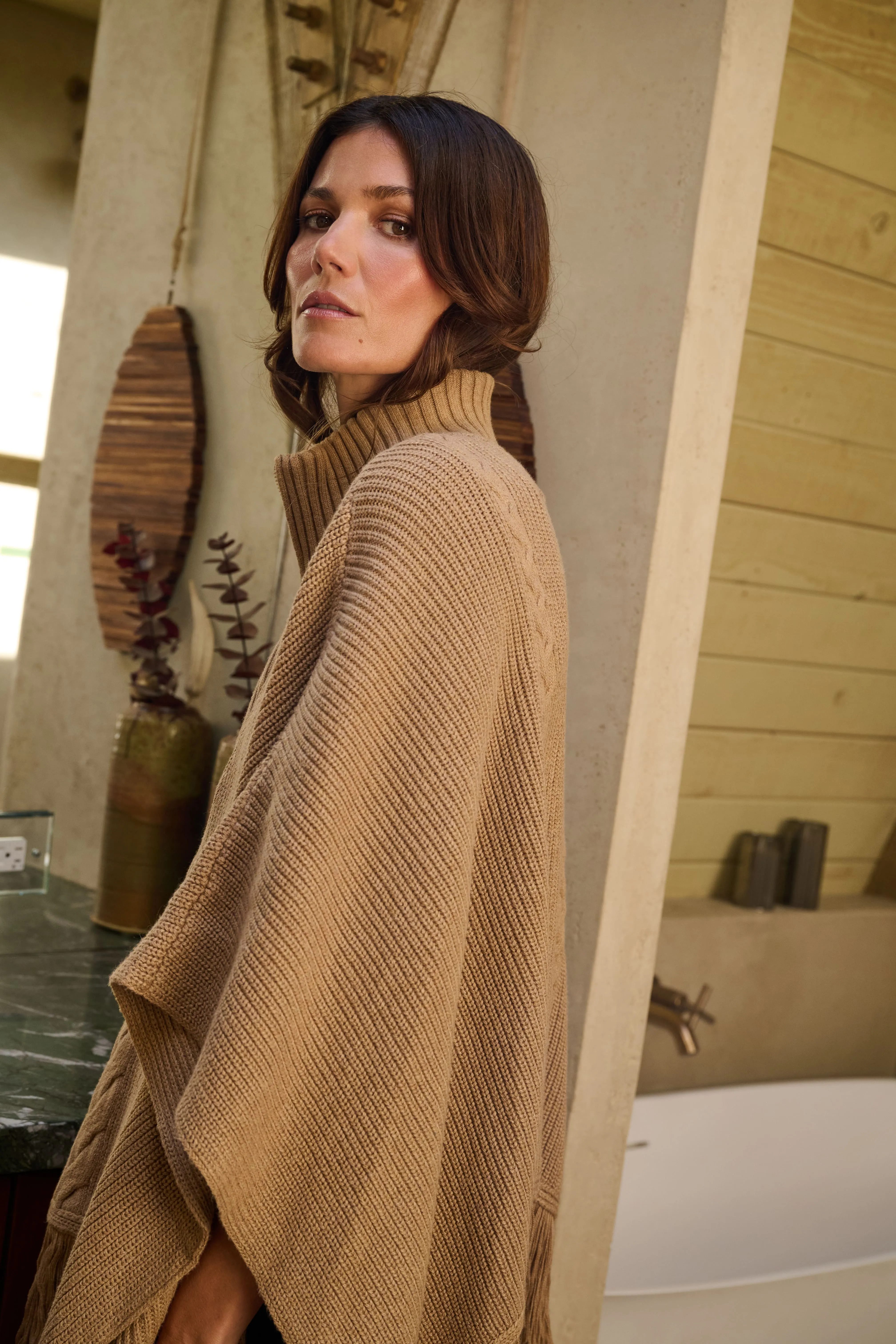Mary Lou Camel Poncho - FINAL SALE sold by Hermoza product image thumbnail 4