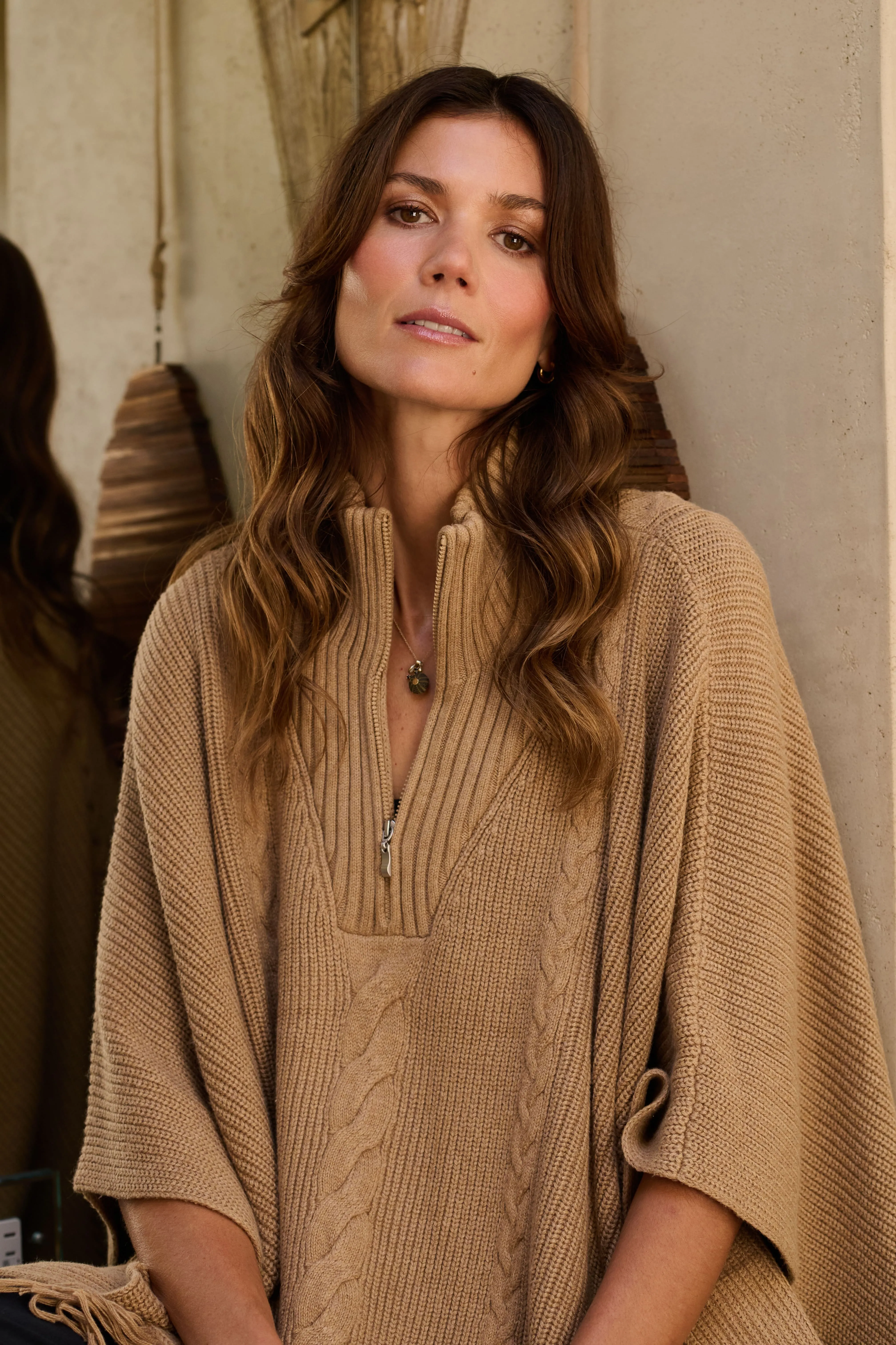 Mary Lou Camel Poncho - FINAL SALE sold by Hermoza product image thumbnail 2