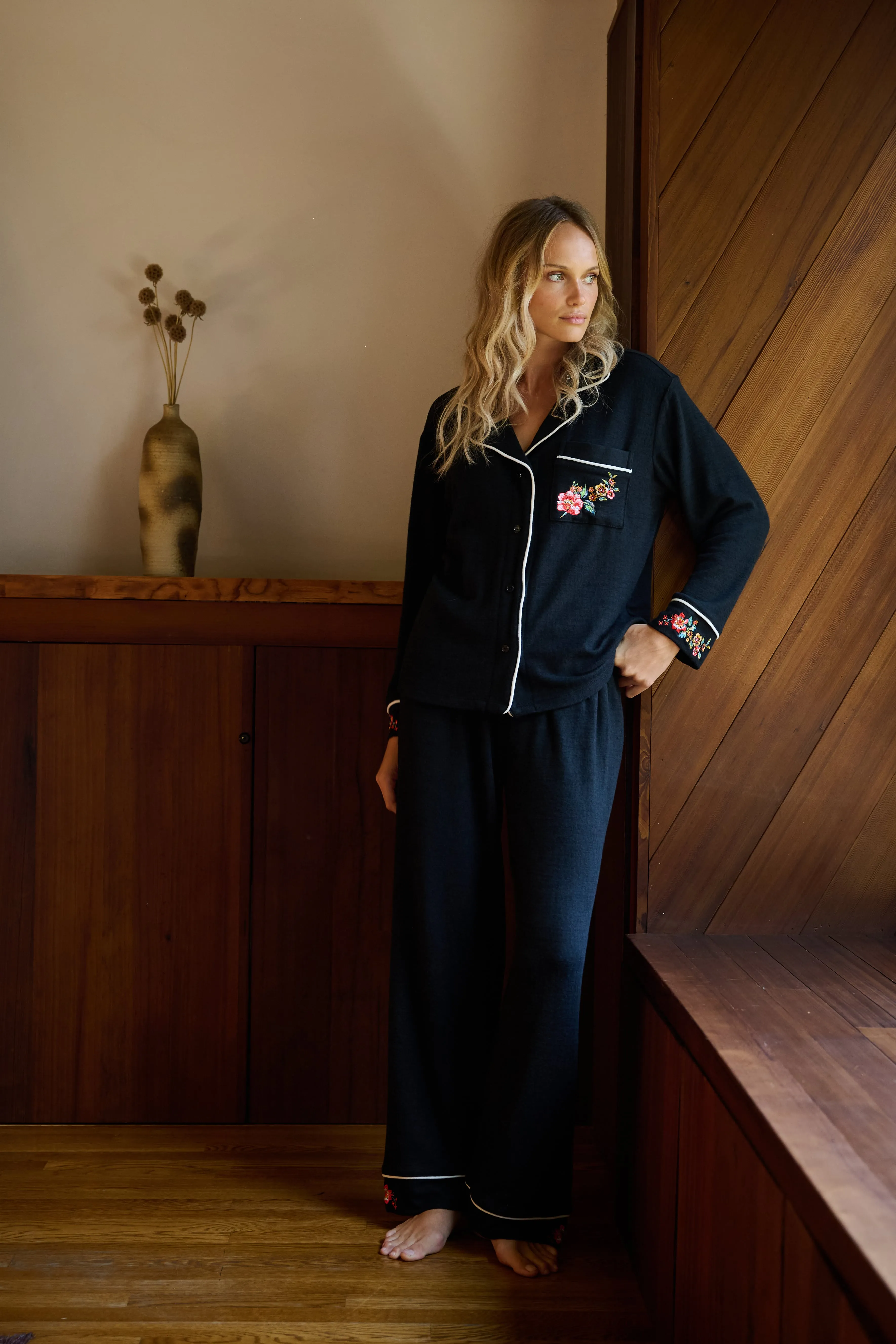 Wela Pajama Pant in Back - FINAL SALE sold by Hermoza