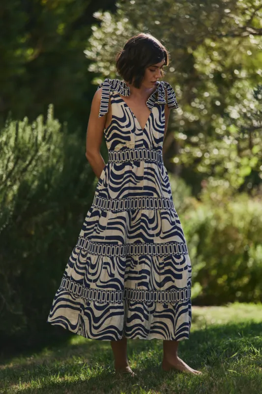 Jackie Maxi Dress in Revel In Retro sold by Hermoza