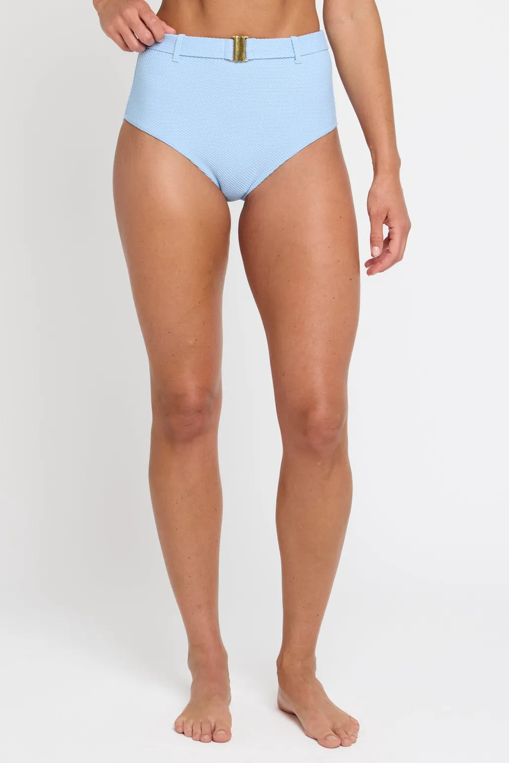 Lucia Belted Two-piece Hipster Bottom in Powder Blue sold by Hermoza product image thumbnail 4