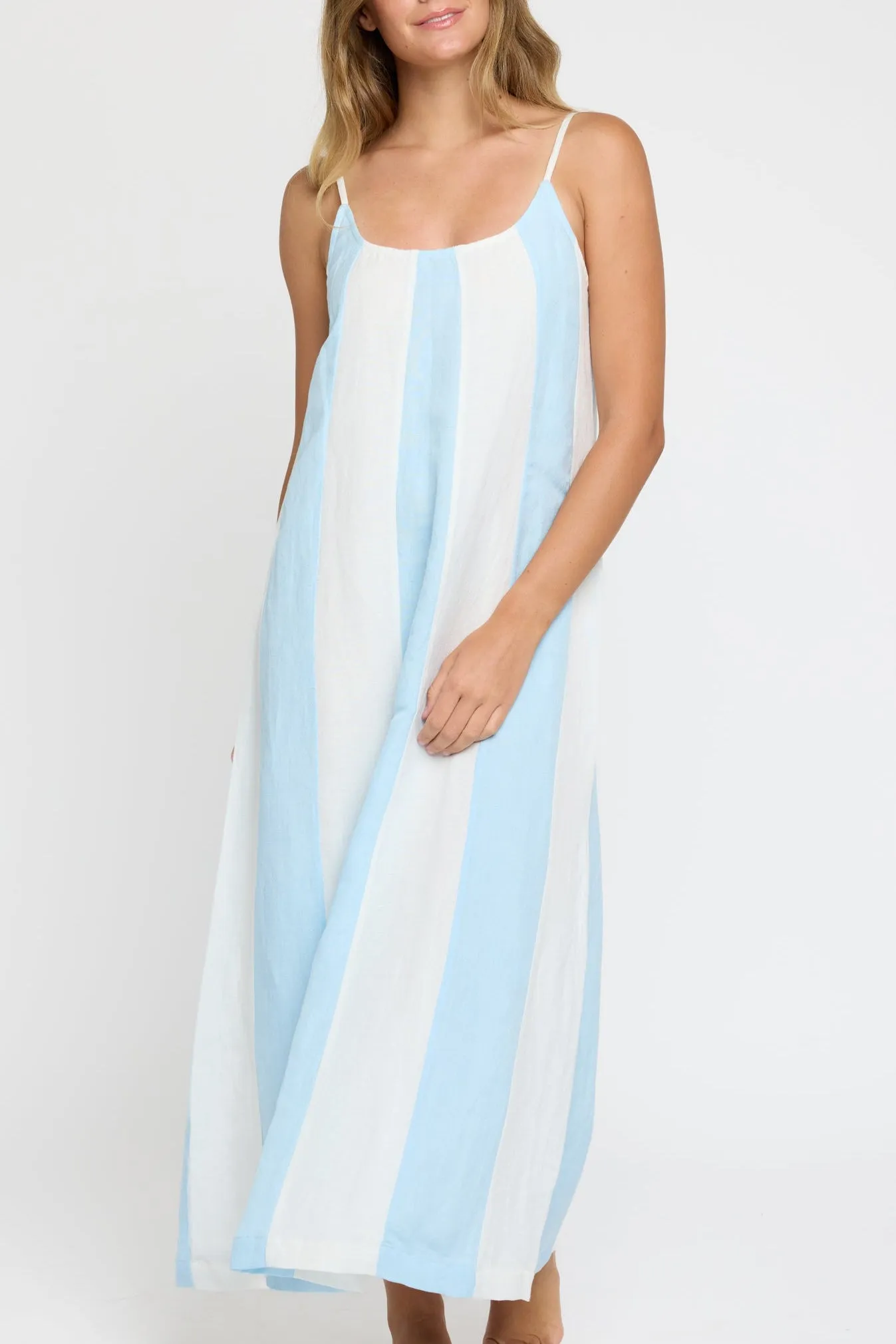 Grace Maxi Dress Cover-up in Powder Blue sold by Hermoza product image thumbnail 4