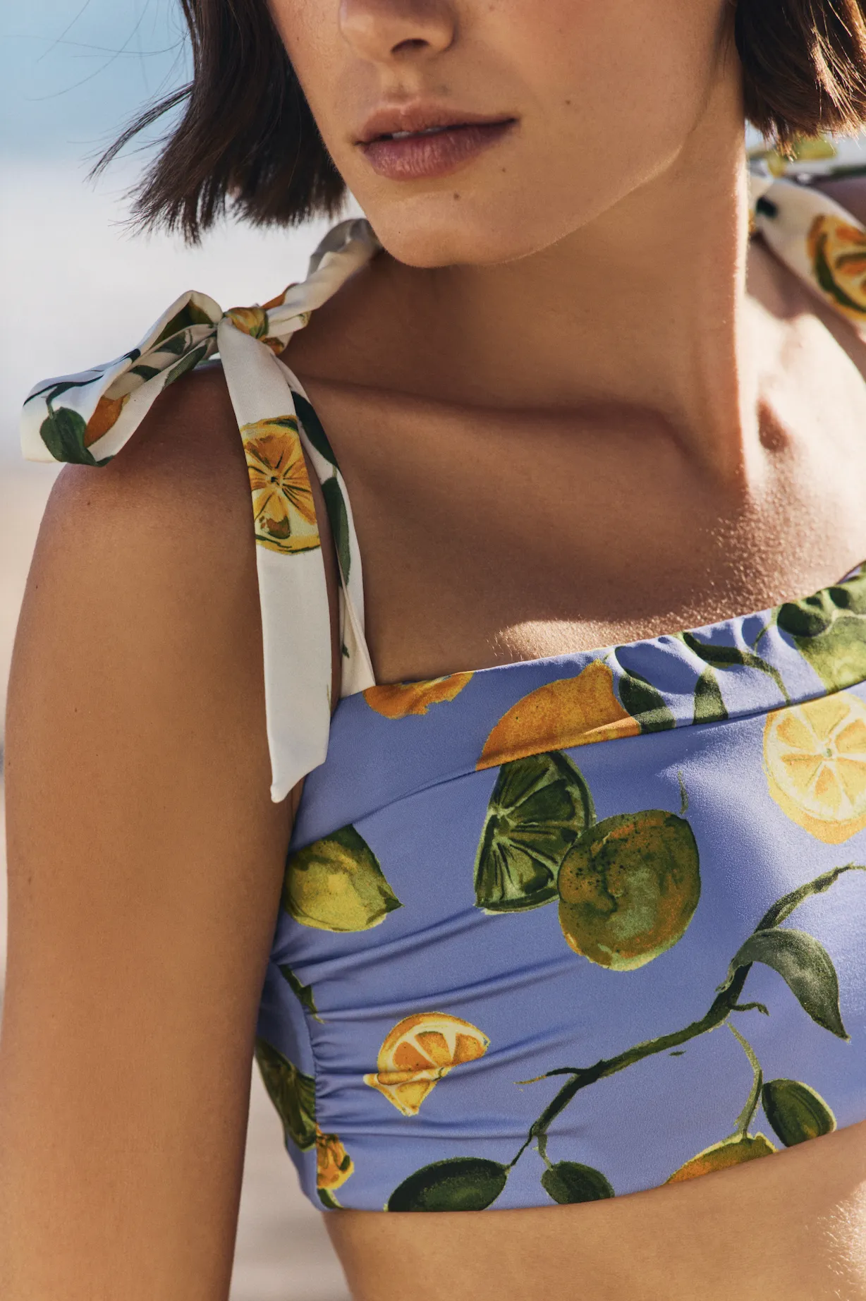Becca Tie Strap Reversible Bikini Top in Slice of Life sold by Hermoza product image thumbnail 4