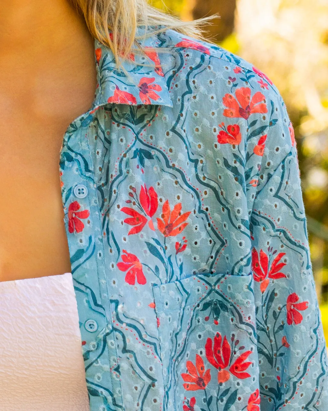Marie Button Front Collared Dress in Wallpaper Wonder - FINAL SALE sold by Hermoza product image thumbnail 2