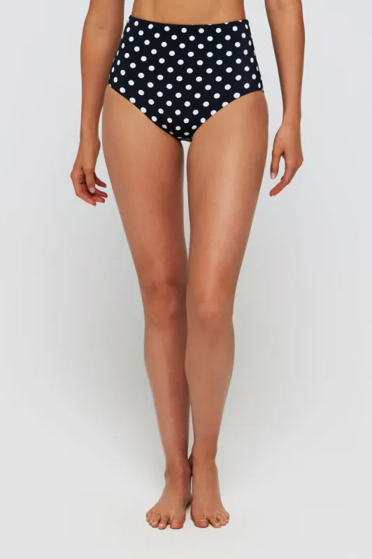 Mackenzie Sculpted High Waisted Two-Piece Swimsuit Bottom in Polka Confetti - FINAL SALE sold by Hermoza