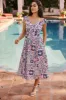 Valentina Sweetheart Midi Dress in Purple Tile FINAL SALE sold by Hermoza