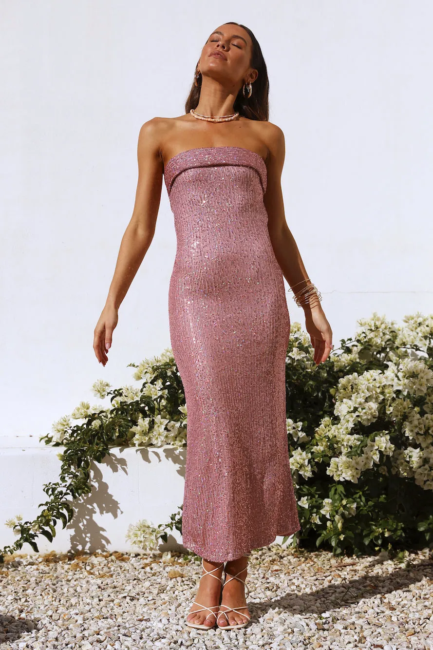 Gallery Maxi Dress Pink Sequin sold by Fortunate One product image thumbnail 2