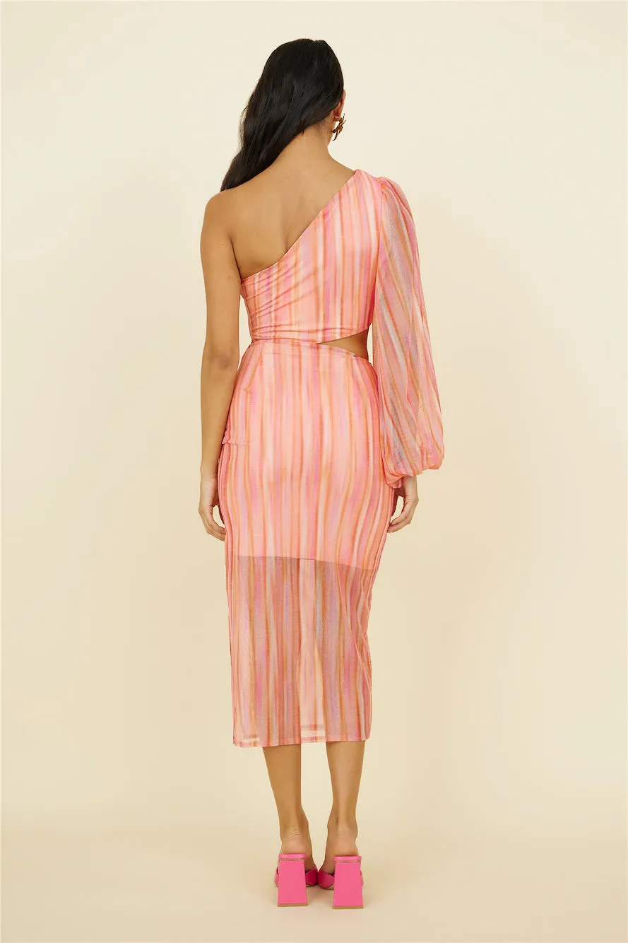 Getaway Car Midi Dress Pink sold by Fortunate One product image thumbnail 5