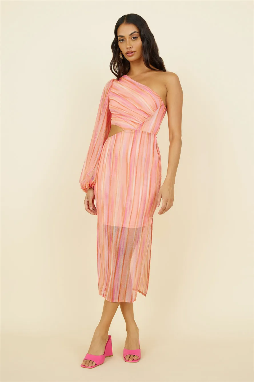Getaway Car Midi Dress Pink sold by Fortunate One product image thumbnail 3