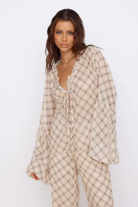 SNDYS Candice Top Check Print made by Sndys