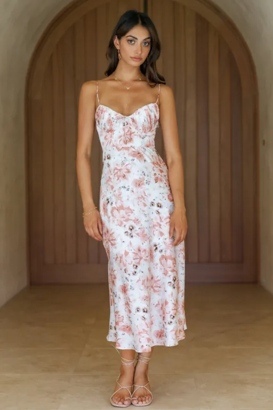 Whispered Confessions Maxi Dress Pink sold by Fortunate One