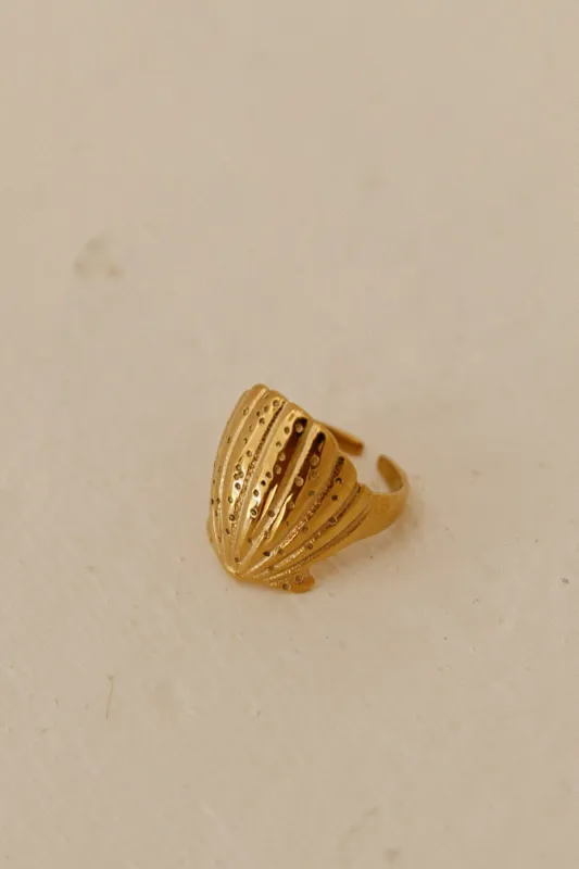 18K Gold Plated Shimmering Treasure Ring Gold sold by Fortunate One