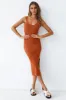 Glamour World Maxi Dress Tan sold by Fortunate One