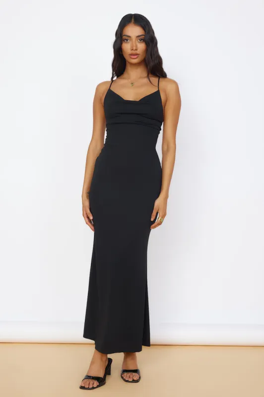 Pure Delight Maxi Dress Black sold by Fortunate One
