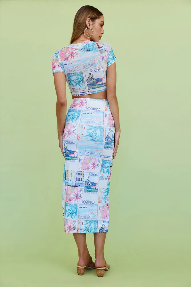 Caught On Film Maxi Skirt Multi sold by Fortunate One product image thumbnail 3