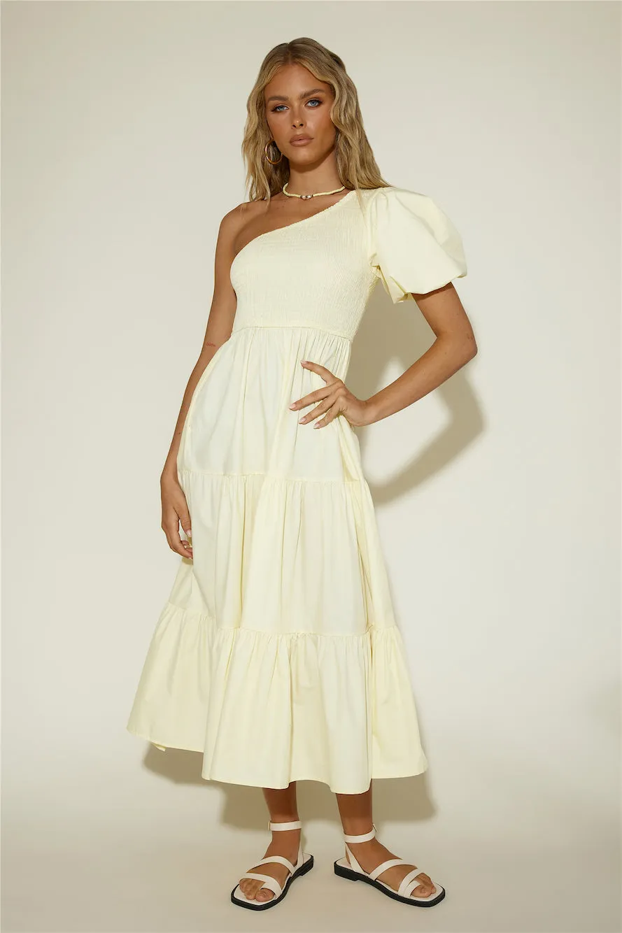 Strawberry Daiquiri Maxi Dress Yellow sold by Fortunate One