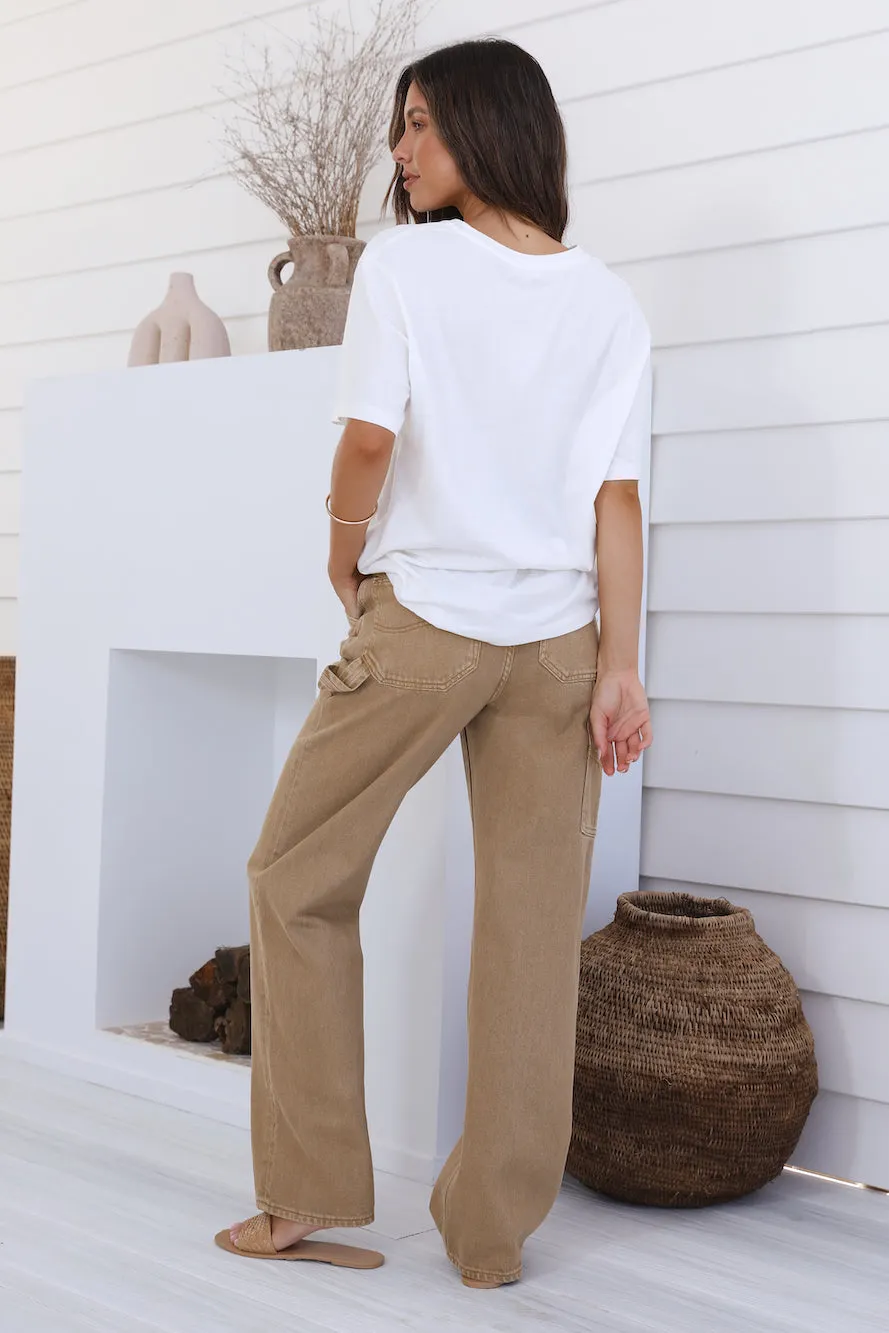 CHARLIE HOLIDAY Palm Tree Boyfriend Tee White sold by Fortunate One product image thumbnail 5