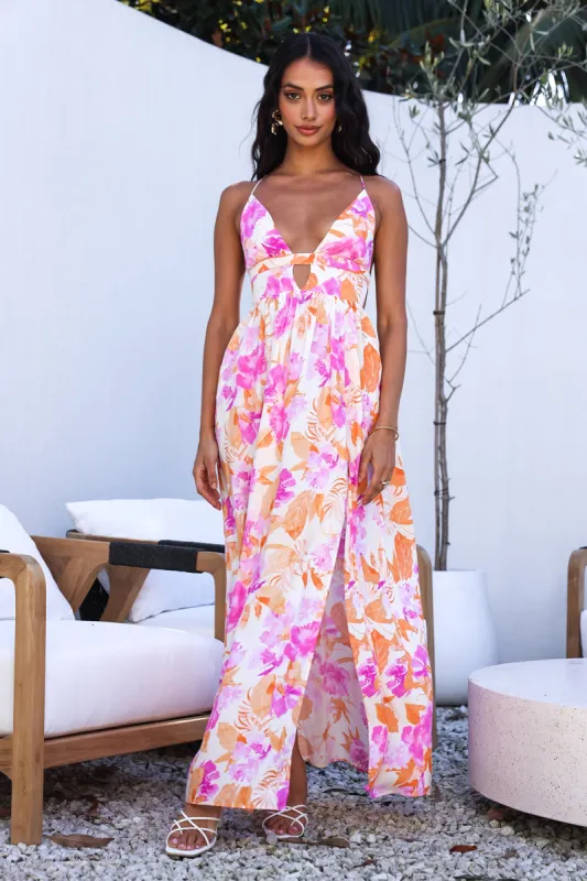 HELLO MOLLY Fancy Resort Maxi Dress Orange sold by Fortunate One