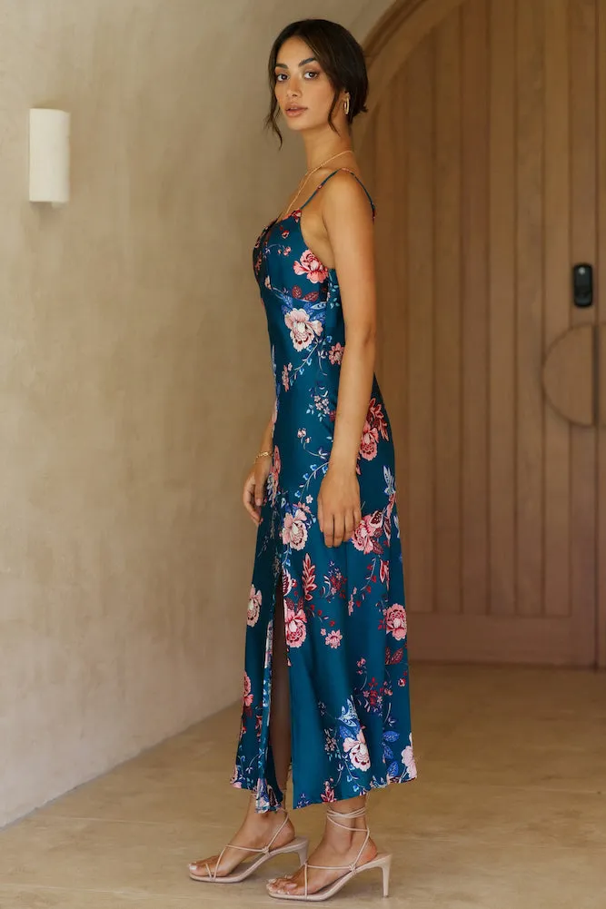 Give Me A Dream Midi Dress Forest Green sold by Fortunate One product image thumbnail 4