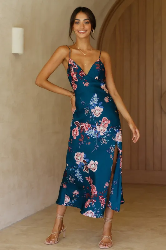 Give Me A Dream Midi Dress Forest Green sold by Fortunate One