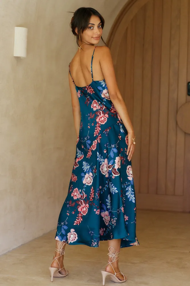 Give Me A Dream Midi Dress Forest Green sold by Fortunate One product image thumbnail 5