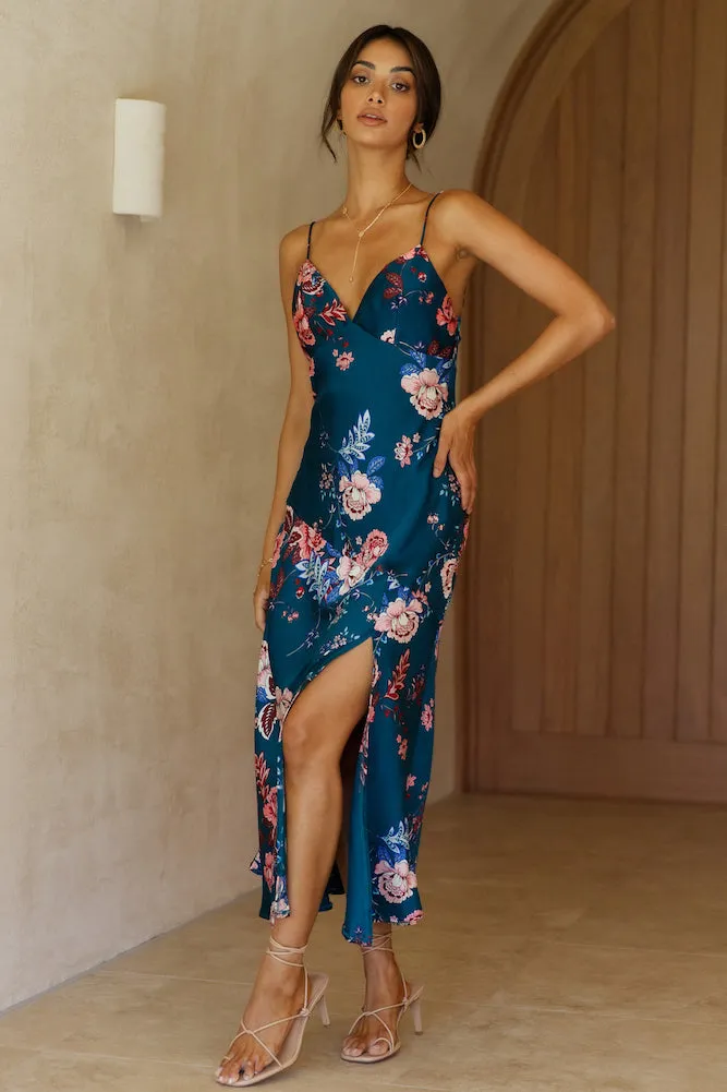 Give Me A Dream Midi Dress Forest Green sold by Fortunate One product image thumbnail 3