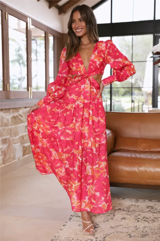 Coastal Walks Maxi Dress Pink sold by Fortunate One