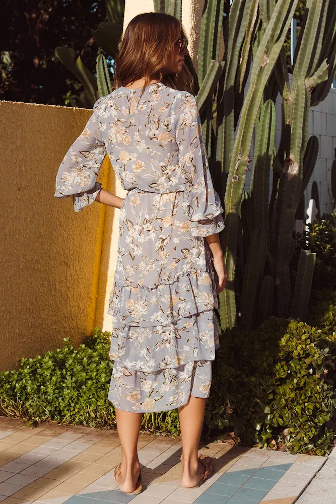 Summer Fling Midi Dress Grey sold by Fortunate One product image thumbnail 5