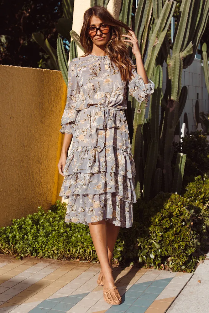 Summer Fling Midi Dress Grey sold by Fortunate One product image thumbnail 2