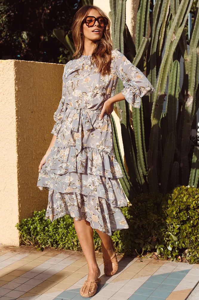 Summer Fling Midi Dress Grey sold by Fortunate One product image thumbnail 3