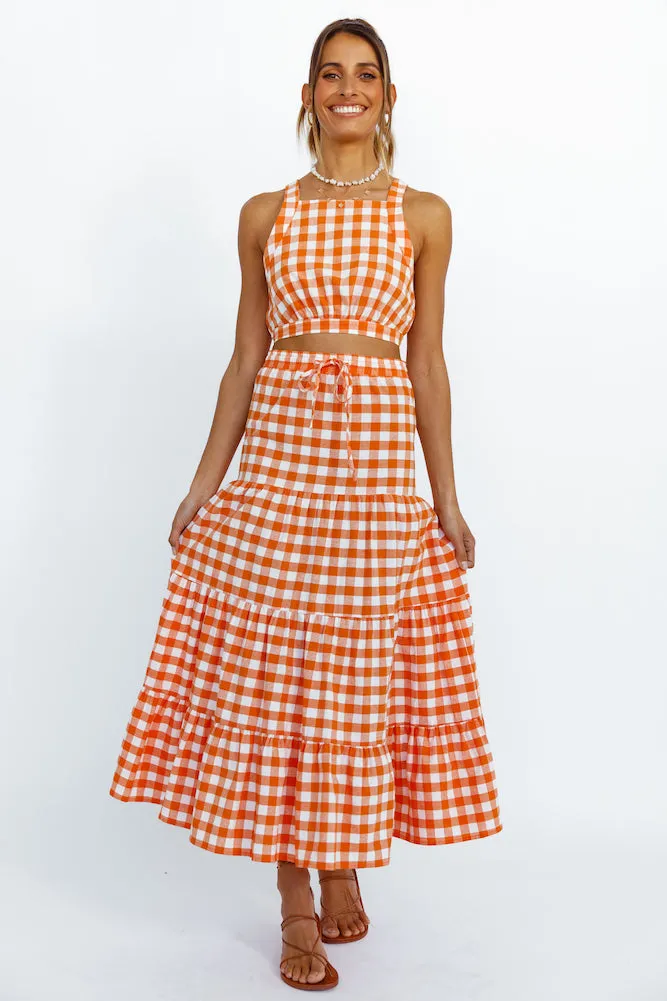 Popping Star Maxi Skirt Orange sold by Fortunate One product image thumbnail 5