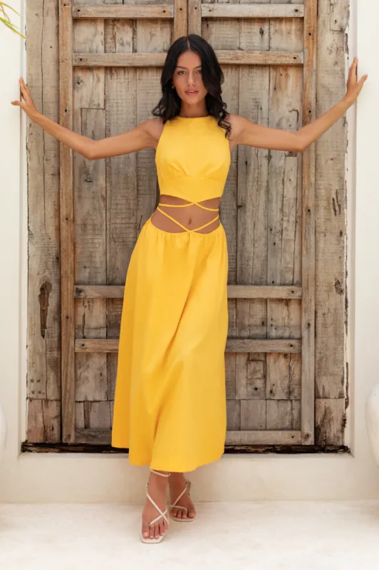 Lifetime Maxi Dress Yellow sold by Fortunate One