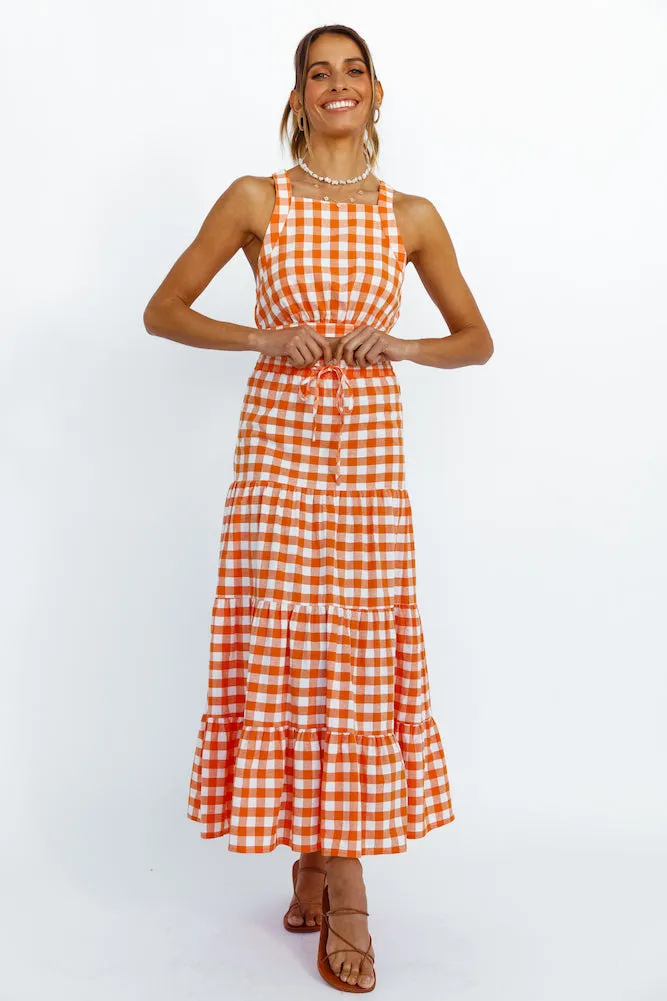 Popping Star Maxi Skirt Orange sold by Fortunate One product image thumbnail 3