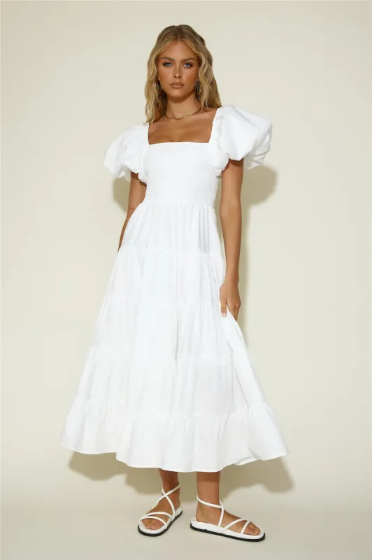 Adela Maxi Dress White sold by Fortunate One